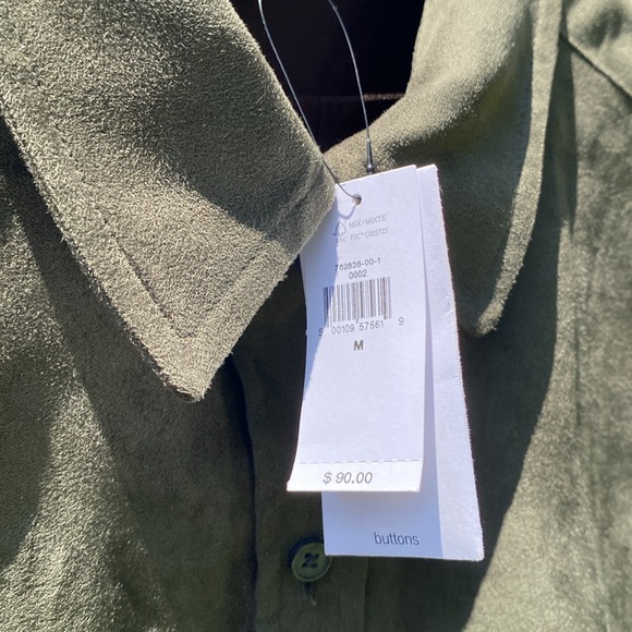 Adria Suede Shirt, Oversized, Vegan Suede, Banana Republic, women’s size Medium - Picture 10 of 16